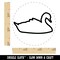 Swan Swimming Outline Rubber Stamp for Stamping Crafting Planners